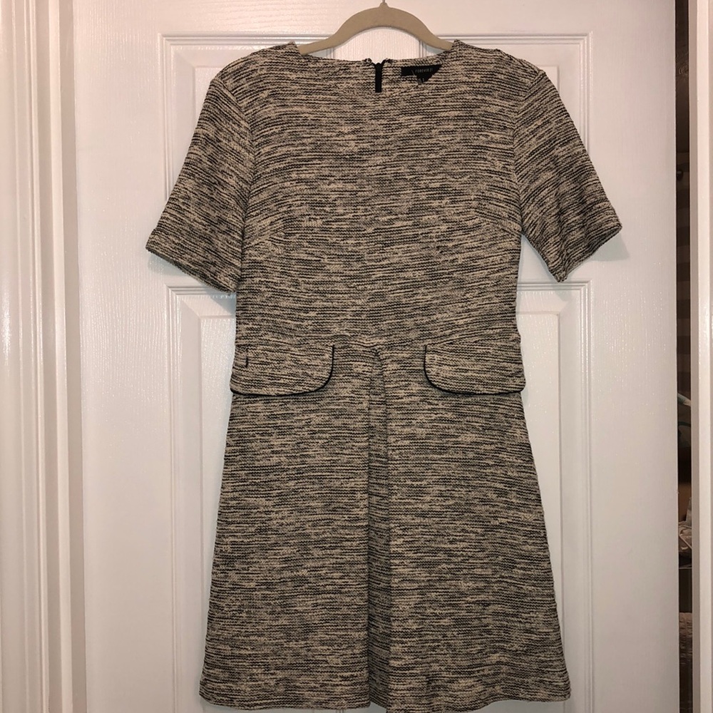 TWEAD BLACK & WHITE MINI PLEATED DRESS | Size S |